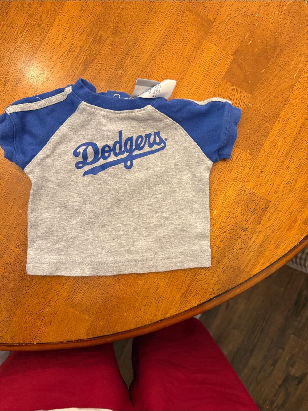 MLB Dodgers Kids Raglan Tee - Gray & Blue
